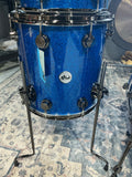 DW Collector’s Series Maple/Mahogany 5 Pc Drum Kit - Blue Glass W/BN HW