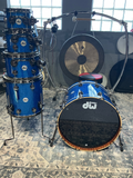 DW Collector’s Series Maple/Mahogany 5 Pc Drum Kit - Blue Glass W/BN HW
