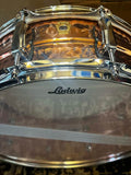Ludwig LC660K Hammered Copper Phonic 5x14" 10-Lug Snare Drum - Polished Copper