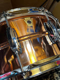 Ludwig LC662 Copper Phonic 6.5x14" 10-Lug Snare Drum - Polished Copper