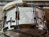 Pork Pie 6.5" x 14" USA Custom Snare Drum w/ Gruv-X Click - White Marine