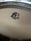 Pork Pie 6.5" x 14" Hammered Steel Snare Drum - Satin Silver