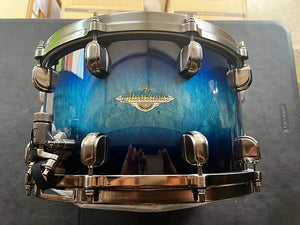 Tama 8" x 14" Starclassic Maple Snare Drum - Molten Electric Blue Burst / Smoked Black Nickel Hardware