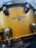 Tama 8" x 14" Starclassic Maple Snare Drum - Satin Aztec Gold Metallic / Smoked Black Nickel Hardware