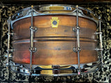 Ludwig LC663T Copper Phonic 6.5x14" 10-Lug Snare Drum with Tube Lugs - Raw Copper