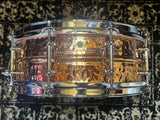 Ludwig LC660KT Hammered Copper Phonic 5x14" 10-Lug Snare Drum with Tube Lugs