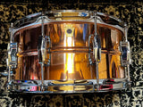 Ludwig LC662 Copper Phonic 6.5x14" 10-Lug Snare Drum - Polished Copper