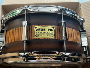 Pork Pie 6.5" x 14" USA Maple Snare Drum - Rosewood Zebrawood