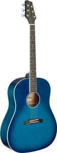 Stagg 6 String Acoustic Guitar, Right, Blue (SA35 DS-TB)