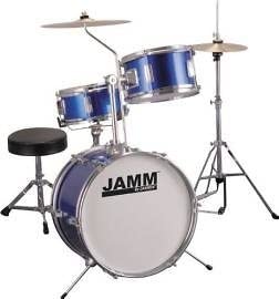 Jamm 300 3-Piece Beginner Drum Set - Metallic Blue