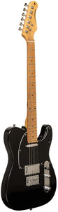 Stagg 6 String Solid-Body Electric Guitar, Right, Black (SET-PLUS BK)