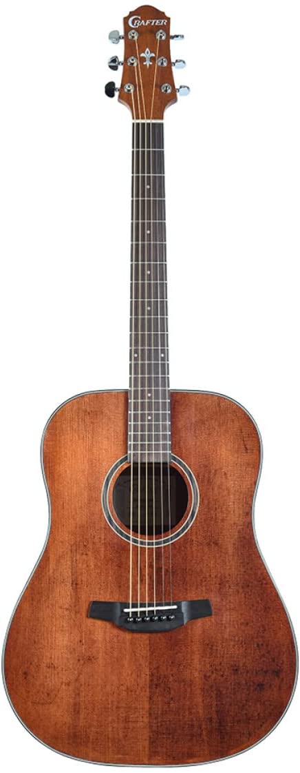Crafter Guitars 6 String Acoustic Guitar, Right, Brown (HD100-BR)