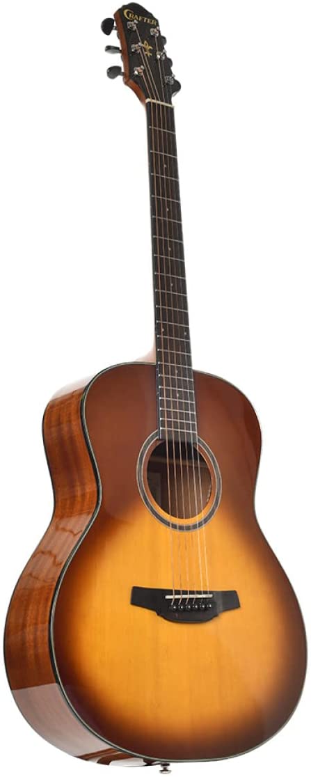 Crafter Guitars 6 String Acoustic Guitar, Right, Brown Sunburst (HT250-BRS)