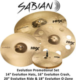 Sabian HHX Evolution Promotional Cymbal Set