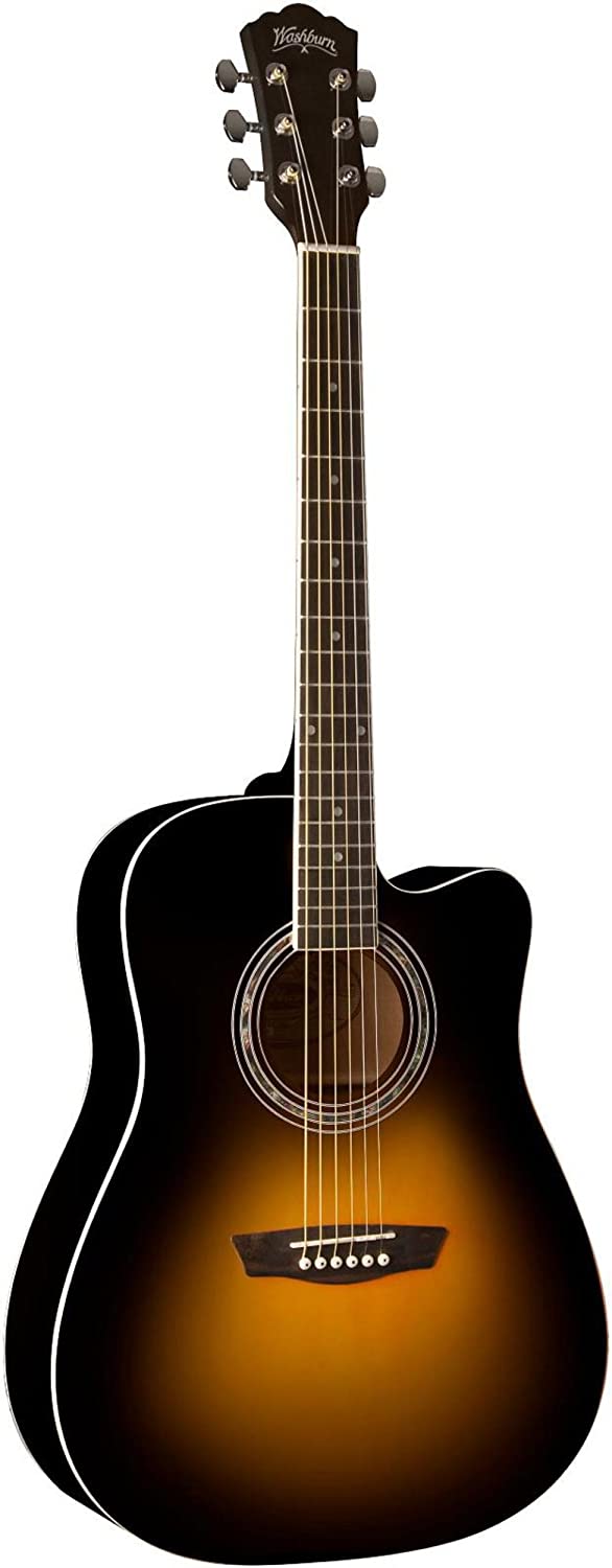 washburn wa90ce dreadnought acoustic electric guitar vintage tobacco sunburst - Washburns experience ensures you get a guitar that is the perfect balance of stability Washburn Vintage Series WA90CEVSB Acoustic-Electric