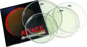 Attack Proflex1 Drum Head Prepack 12/13/14/16 - Clear
