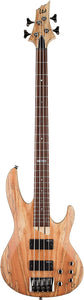 ESP LTD B-204SM Spalted Maple Bass Guitar, Natural Satin