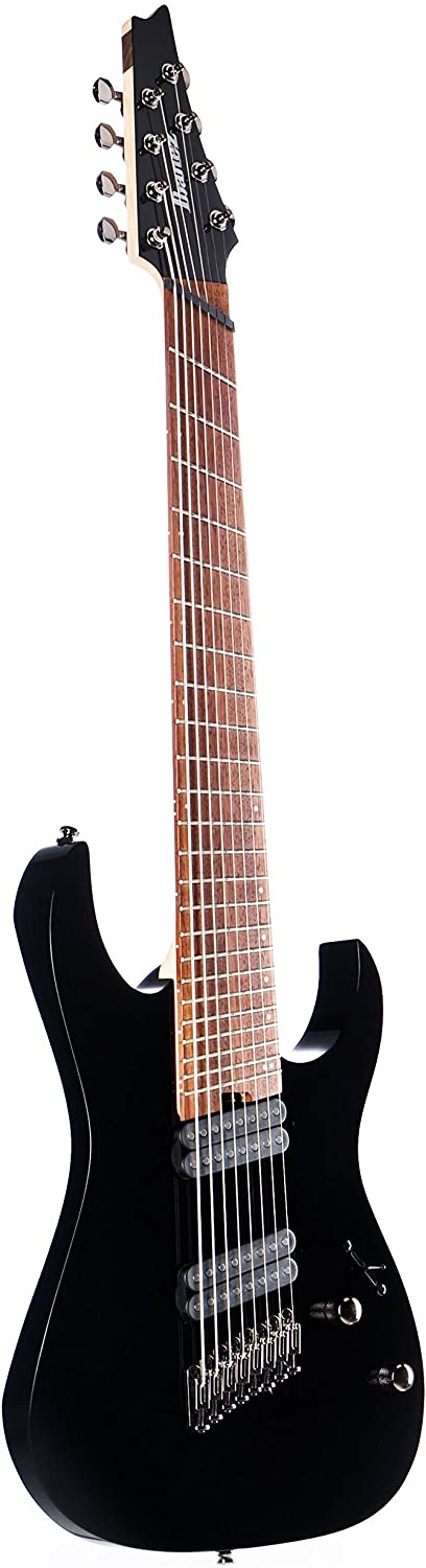 Ibanez RGMS8 Multiscale 8-String Electric Guitar (Black)