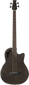 Ovation Applause 4 String Acoustic-Electric Bass Guitar, Right, Transparent Black Flame Maple (AEB4IIP-TBKF)