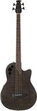 Ovation Applause 4 String Acoustic-Electric Bass Guitar, Right, Transparent Black Flame Maple (AEB4IIP-TBKF)