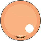 Remo Powerstroke P3 Colortone Bass Drumhead, 24", 5" Offset Hole (Green/Smoke/Orange)