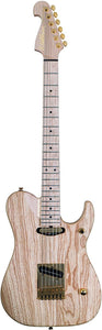 Washburn USA Custom Shop 6 String Solid-Body Electric Guitar, Right, Natural (NELESTD-M)