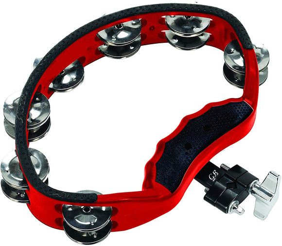 Gon Bops Tambourine with Quick Release Mount - Red
