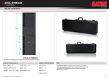 Gator GTSA-GTRBASS Molded Flight Case for Bass Guitar with TSA Approved Locking Latch Cases, Black