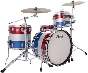 Ludwig Legacy Maple "Spirit of '76" Fab Drum Set - Red White & Blue (22x14" Bass, Rack Tom 13x9, Floor Tom 16x16")