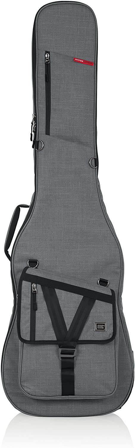 Gator Cases Transit Series Bass Guitar Gig Bag; Light Grey (GT-BASS-GRY)