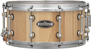 Pearl 14" x 6.5" StaveCraft Thai Oak with Makha DadoLock Snare Drum - Satin Natural