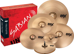 Sabian B8X Complete Cymbal Set 10″ Splash 14″ Hats 16 Thin-Crash 18″ Chinese 20″ Ride (45006X)
