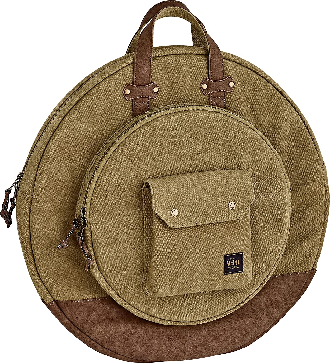 22" Cymbal Bag Backpack With Padded Dividers - Double Layer Drum Cymbal Carrier Case