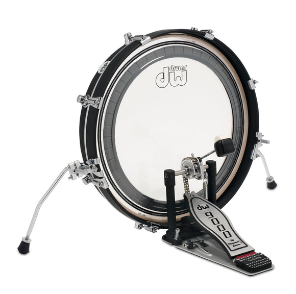 DW Design Series Maple Pancake Bass Drum, 3x20, Black Satin Lacquer w/Chrome Hardware