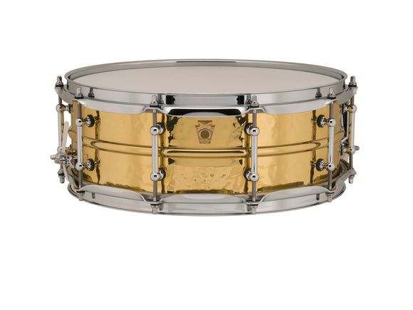 Ludwig 14x5 Hammered Brass Snare Drum with Tube Lugs