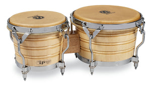 Latin Percussion LP201A-3 Bongo Drum, Natural/Chrome