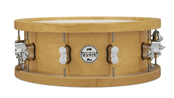 PDP Thick Wood Hoop Maple Snare, 5.5x14, Chrome Hardware