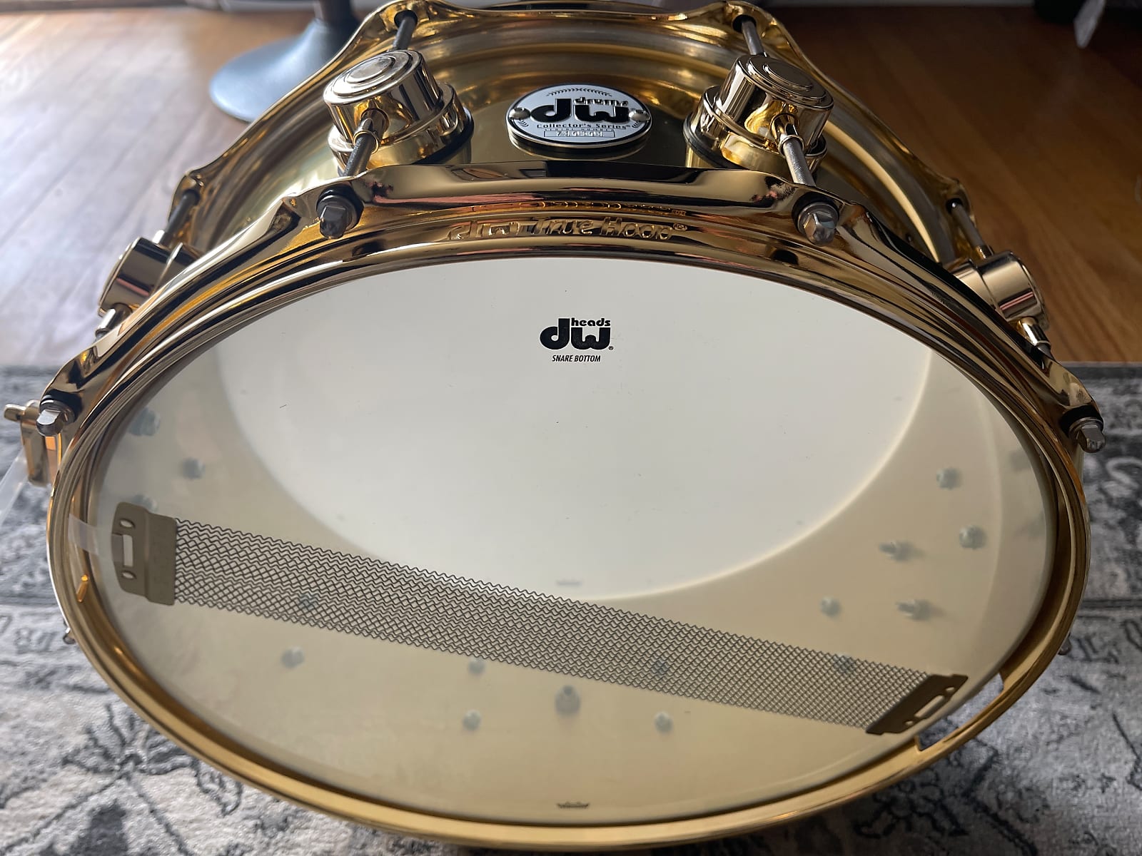 DW Collectors Series 5.5x14” Brass Snare Polished w/ Gold Hardware 