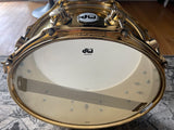 DW Collectors Series 5.5x14” Brass Snare Polished w/ Gold Hardware