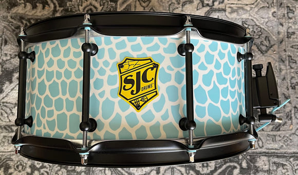 SJC Drums 6x14 Josh Dun SAI Scales Snare Drum - Blue Washers - Blue Straps