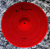 Aisen Low Volume Cymbal Set Red With Bag 14" Hats - 16/18" Crashes - 20" Ride - Red