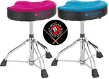 Tama Limited Edition 1st Chair Glide Rider Hydraulix Drum Thrones - (Turquoise / Pink)